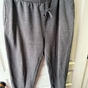 Eddie Bauer Gray Sweatpants with Elastic Waistband and Tapered Ankle